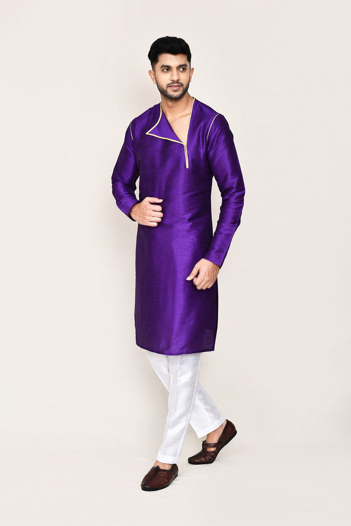 Royal Purple Art Silk Kurta Set
