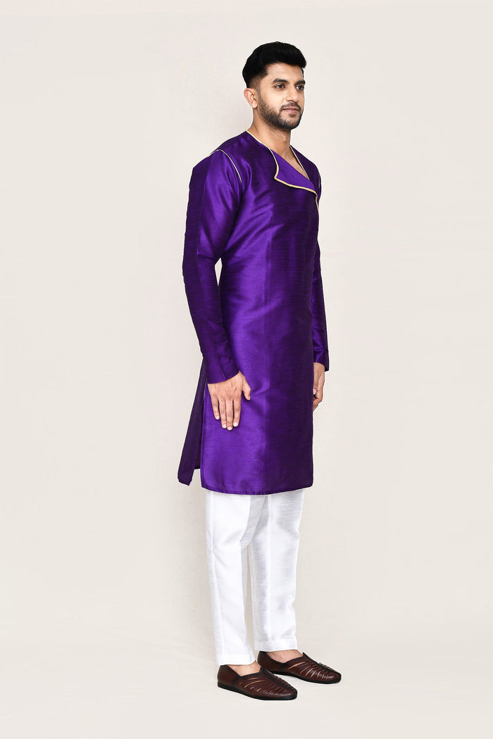 Royal Purple Art Silk Kurta Set