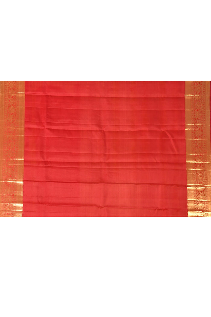 Ruby Royale Gold Zari Butta Kanjivaram Silk Saree