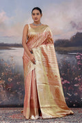 Rust Brown Kanjivaram Saree