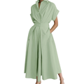 Sandra Preppy High-Waist Shirt Dress