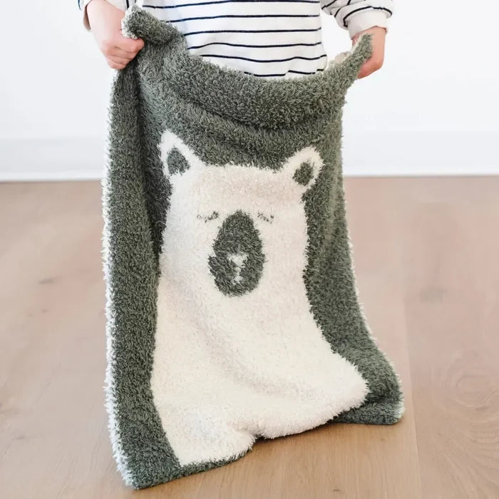 Saranoni - Bamboni Mini Blankets - Double-Layer-Lovey + Security Blankets-Bear-Posh Baby