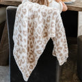 Saranoni - Bamboni Mini Blankets - Double-Layer-Lovey + Security Blankets-Tan Leopard-Posh Baby