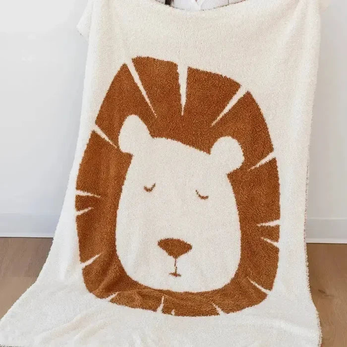 Saranoni - Bamboni Mini Blankets - Double-Layer-Lovey + Security Blankets-Lion-Posh Baby