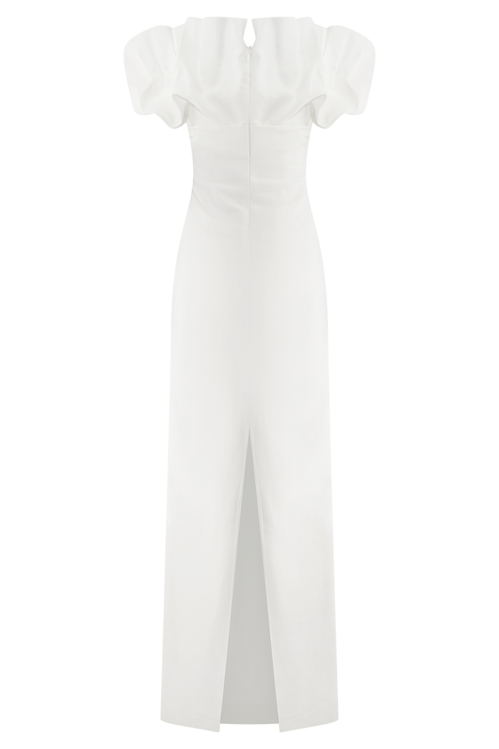 Sariya Sculptural Maxi Dress - White