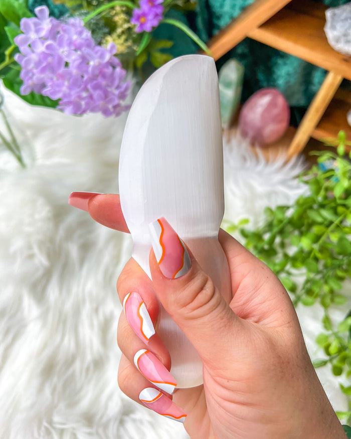 Satin Spar {Selenite} Dagger ~4 inches