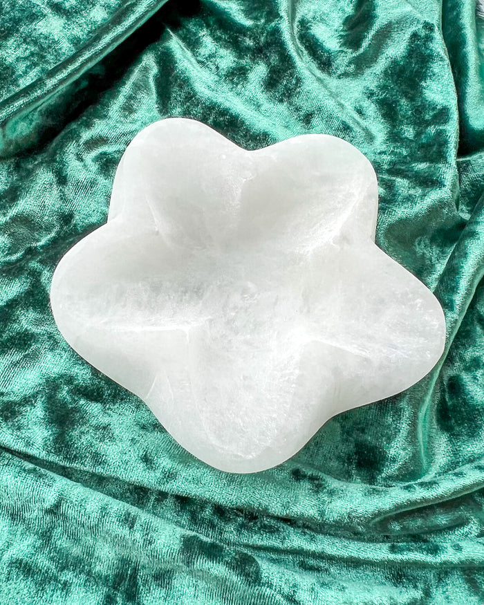 Satin Spar {Selenite} Star Bowl ~4 inches