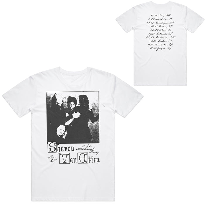 Sharon Van Etten & The Attachment Theory White Tour T-Shirt - Bingo Merch