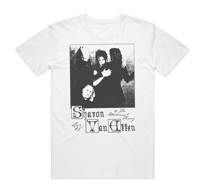 Sharon Van Etten & The Attachment Theory White Tour T-Shirt - Bingo Merch