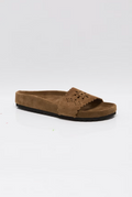 Shore Cut Out Sandal - Light Toffee Suede