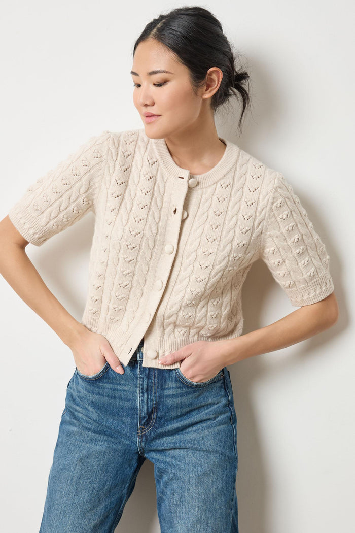 Short Sleeve Cardigan Sweater - Madison's Niche