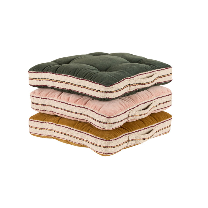 Sierra Cotton Velvet Seat Cushion Dusty Rose
