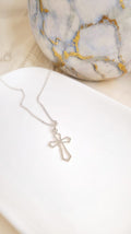 Silver Blessing Cross Necklace