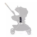 Car seat adapters on stroller frame
