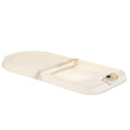 Beige baby changing pad on a white background
