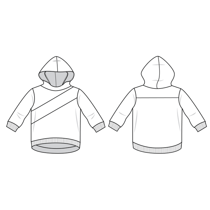 slant seam hoodie : 93