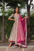 Slate Paisley Anarkali Set