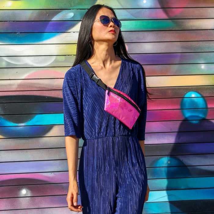 Slim Fanny Pack - Pink Holo