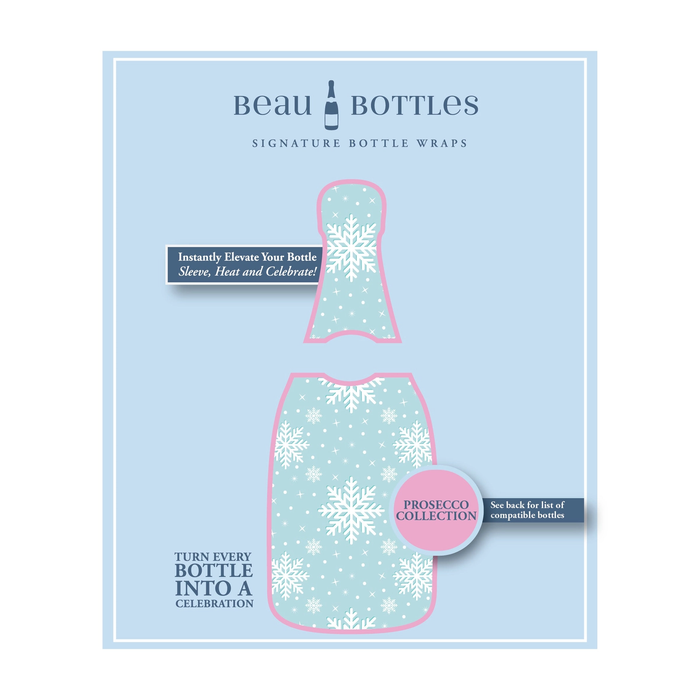 Snowflakes Prosecco Bottle Wrap