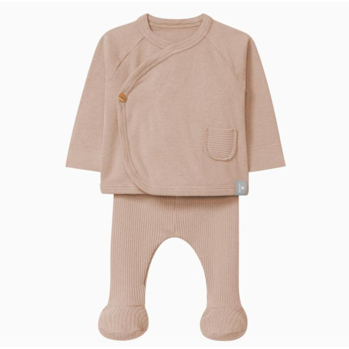 Snug - Organic Cotton Ribbed Set - Blush-Sets-3-6M (3M)-Posh Baby