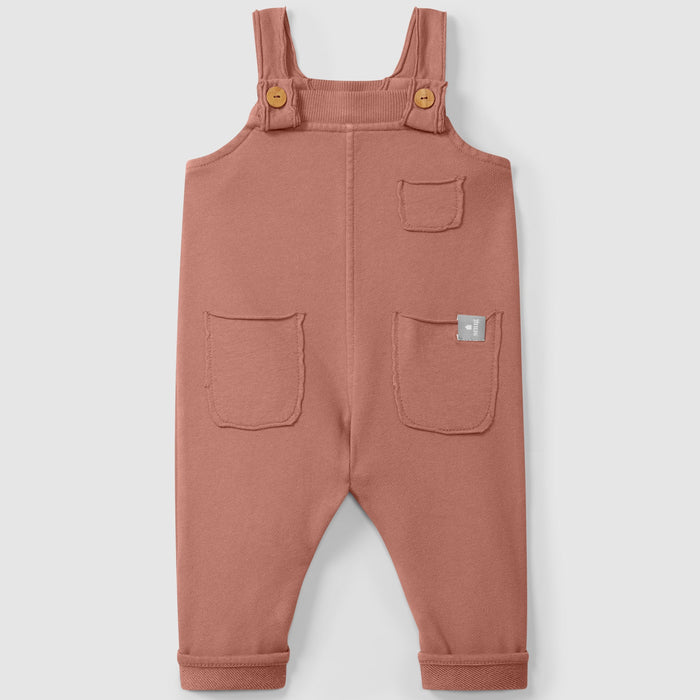 Snug - Organic Overalls - Terracotta-Overalls-3-6M (3M)-Posh Baby