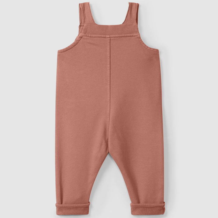 Snug - Organic Overalls - Terracotta-Overalls-3-6M (3M)-Posh Baby