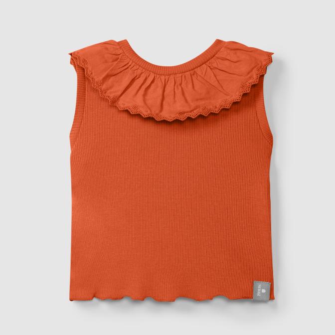 Snug - Organic Ribbed Tank - Vivid Orange-Tank Tops-3-6M (3M)-Posh Baby
