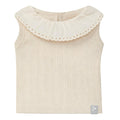 Snug - Organic Ruffle Collar Tank Top - Cream-Tank Tops-6M-Posh Baby