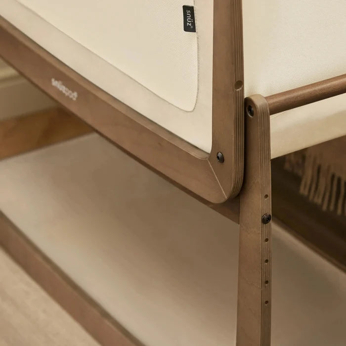 Snuz - SnuzPod5 Bedside Bassinet - Walnut-Bassinets + Cradles-No - Just the Bassinet-Posh Baby