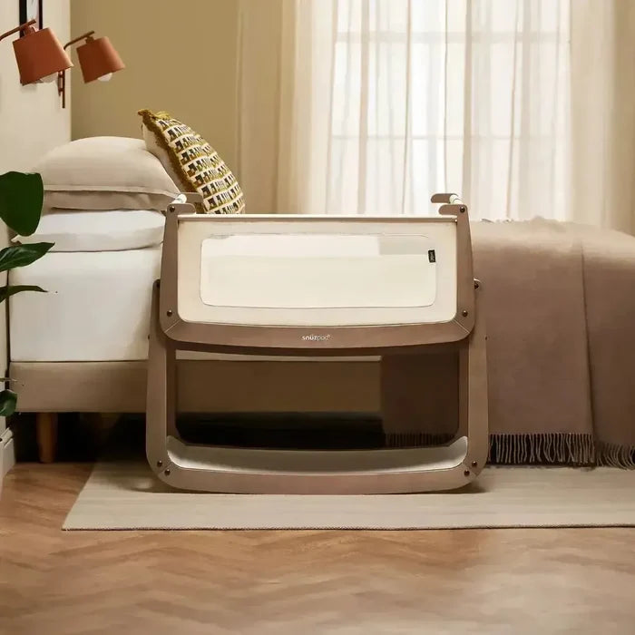 Snuz - SnuzPod5 Bedside Bassinet - Walnut-Bassinets + Cradles-No - Just the Bassinet-Posh Baby