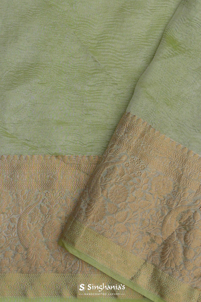<img> Soft Lime Green Crush Tissue With Teal Blue Butti'S