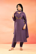 Soft Purple Floral Straight Cut Suit