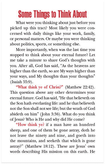 Some Things to Think About (KJV)