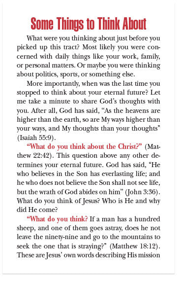 Some Things to Think About (NKJV)