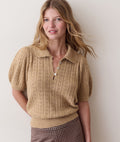 Sophie Pointelle Polo - Taupe