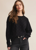 black embellished sparkle sweatshirt zsupply