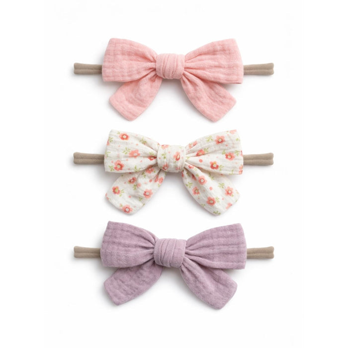 SpearmintLOVE - 3-Pack Nylon Bows - Charlotte