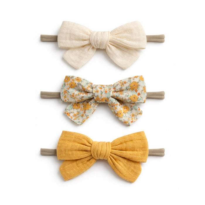 SpearmintLOVE - 3-Pack Nylon Bows - Hazel