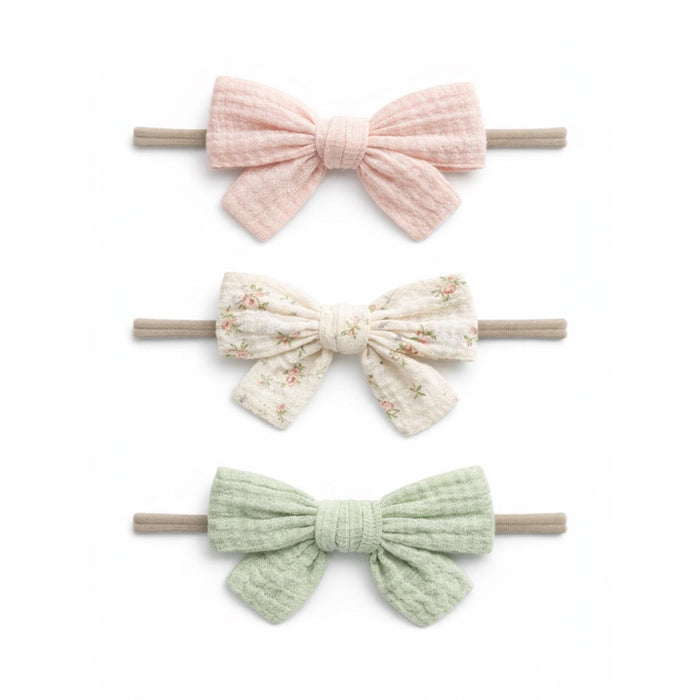 SpearmintLOVE - 3-Pack Nylon Bows - Stella