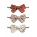 SpearmintLOVE - 3-Pack Nylon Bows - Terra