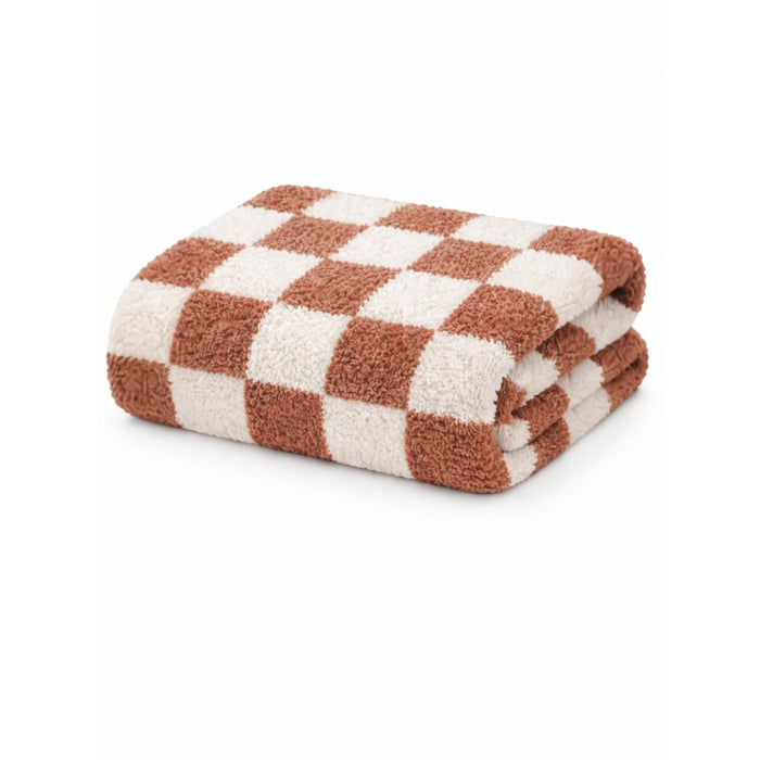 SpearmintLOVE - Phufy® Bliss Checkerboard Blanket - Nutmeg