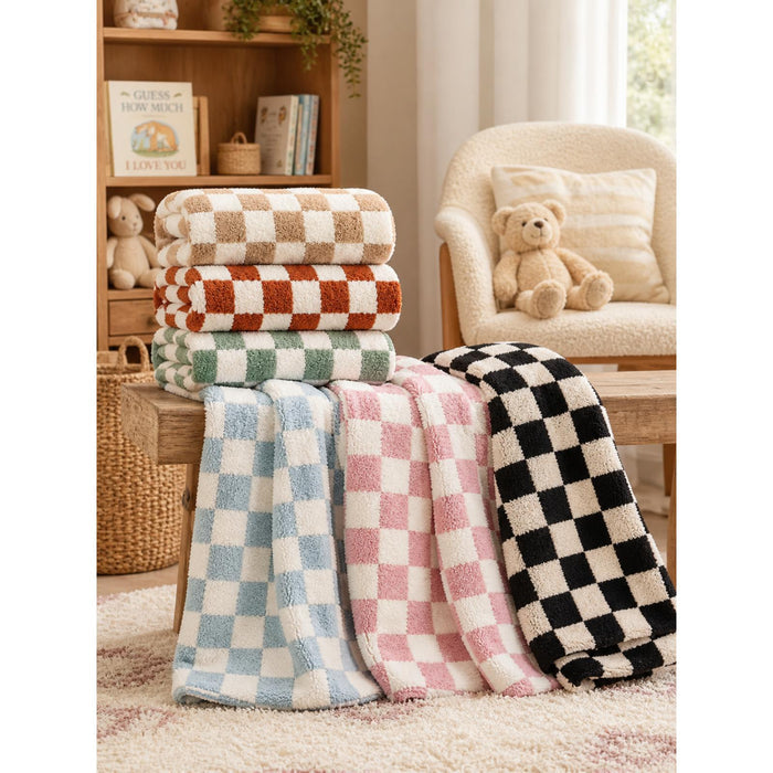 SpearmintLOVE - Phufy® Bliss Checkerboard Blanket - Powder