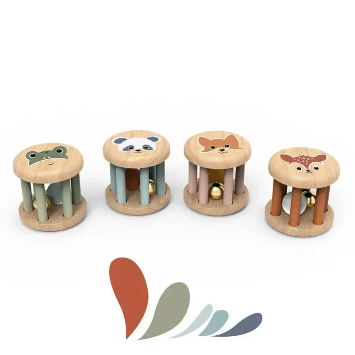 Speedy Monkey - Roller Rattles-Rattles + Teething Toys-Frog-Posh Baby