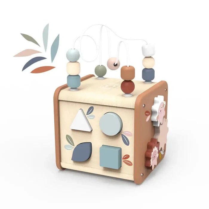 Speedy Monkey - Wooden 5 in 1 Activity Cube-Interactive-Posh Baby
