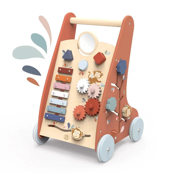 Speedy Monkey - Wooden Multi-Activity Walker-Interactive-Posh Baby