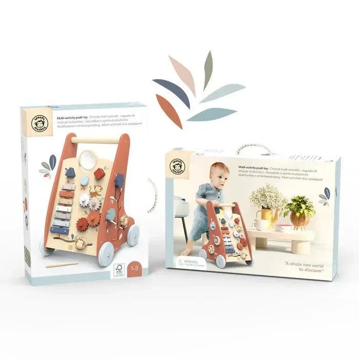 Speedy Monkey - Wooden Multi-Activity Walker-Interactive-Posh Baby