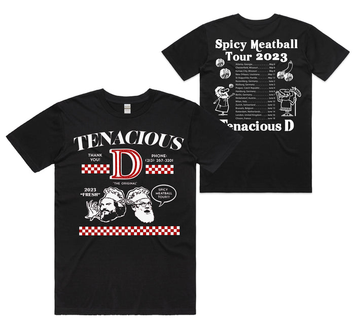Spicy Meatball Tour 2023 T-Shirt Large - Bingo Merch