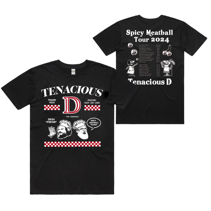 Spicy Meatball Tour 2024 T-Shirt - Bingo Merch
