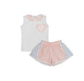 Sporty 3-piece Micro Gingham Shorts set