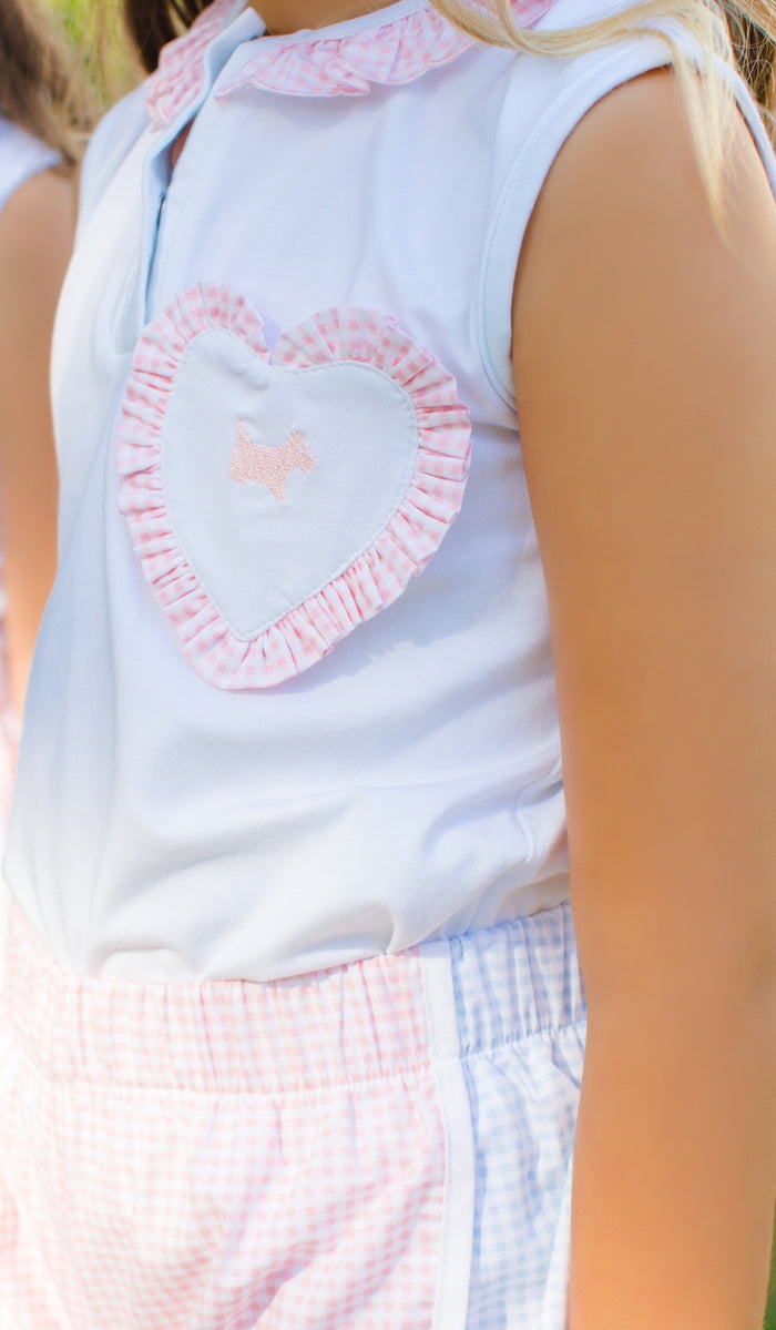 Sporty 3-piece Micro Gingham Shorts set